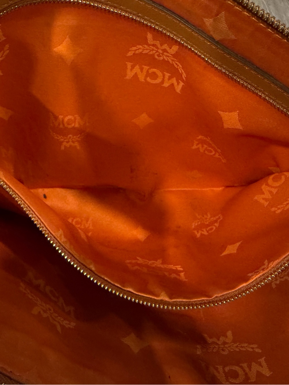 MCM Heritage Cognac Visetos Portfolio Document Case Zip Pouch - Picture 4 of 10